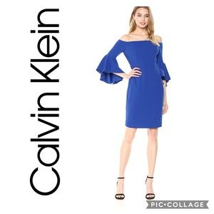 Calvin Klein Off-Shoulder Sheath Dress in size 2